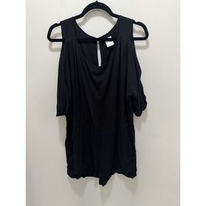 Ella Moss‎ Cold Shoulder Black Romper Size Medium